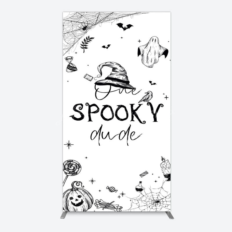 Lofaris Halloween One Spooky Dude Birthday Rectangle Backdrop
