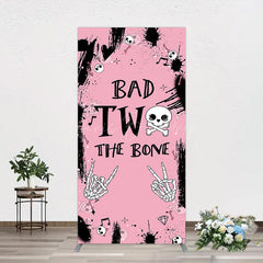 Lofaris Halloween Pink Ghost Bad Two The Bone Rectangle Backdrop