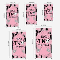 Lofaris Halloween Pink Ghost Bad Two The Bone Rectangle Backdrop