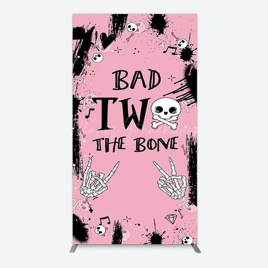 Lofaris Halloween Pink Ghost Bad Two The Bone Rectangle Backdrop