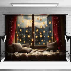 Lofaris Hanging Star Lights Bay Window Photography Backdrop