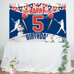 Lofaris Happy 5Th Birthday Baseball Theme Sport Backdrop
