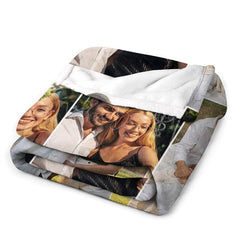 Lofaris Happy Birthday Couple Photo Custom Blanket