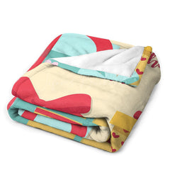 Lofaris Happy Birthday Gift Printed Personalized Name Blanket