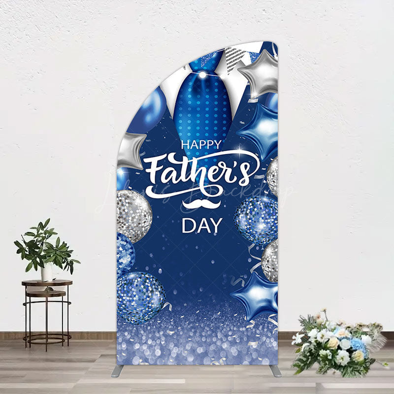 Lofaris Happy Fathers Day Suit With Balloons Half Moon Arch Backdrop