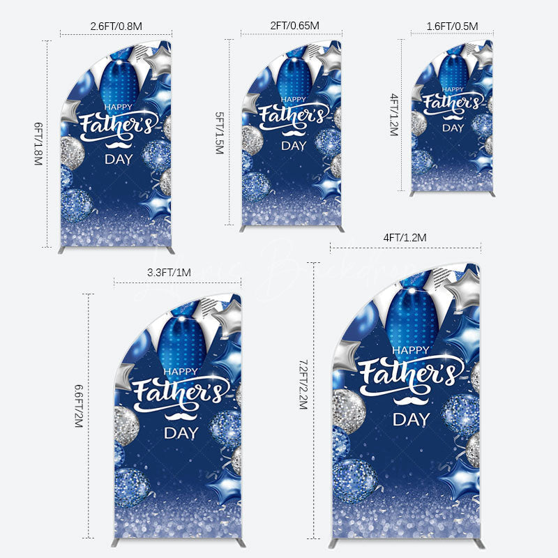 Lofaris Happy Fathers Day Suit With Balloons Half Moon Arch Backdrop
