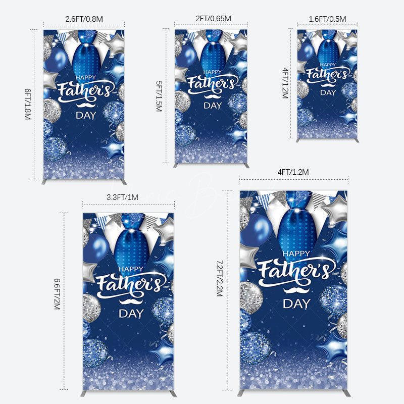 Lofaris Happy Fathers Day Suit With Balloons Rectangle Backdrop