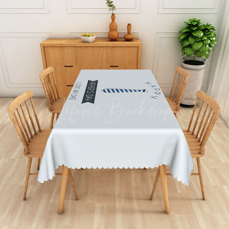 Lofaris Happy Father’S Day Tie Print Rectangular Tablecloth