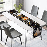 Lofaris Happy Halloween Table Runner with Pumpkin Ghost and Film Strip for Spooky Movie Night Party Decor