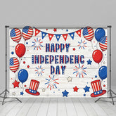 Lofaris Happy Independence Day Balloon Flag Holiday Backdrop