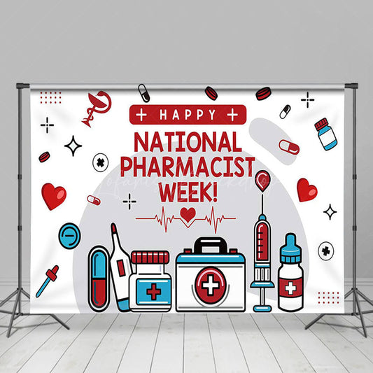 Lofaris Happy Pharmacy Week Appreciate All Cartoon Backdrop