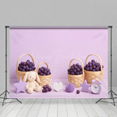 Lofaris Harvest Purple Grapes Bunny Star Cake Smash Backdrop