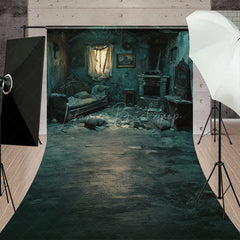 Lofaris Haunted Abandoned Bedroom Sweep Backdrop Derelict Interior for Horror Photos Post-Apocalyptic Room Scene