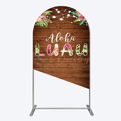 Lofaris Hawaii Aloha Luau Floral Wood Plant Arch Backdrop