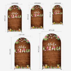 Lofaris Hawaii Aloha Luau Floral Wood Plant Arch Backdrop