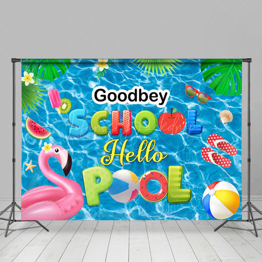 Lofaris Hawaii Floral Vacation Pool Party Summer Backdrop