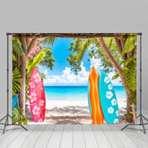 Lofaris Hawaii Outdoor Surfboard Beach Summer Vibe Backdrop