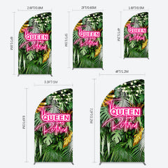 Lofaris Hawaii Queen Retirement Party Bash Half Moon Arch Backdrop