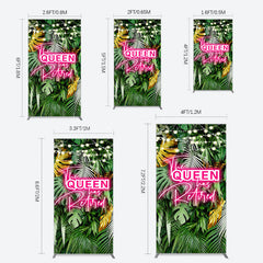 Lofaris Hawaii Queen Retirement Party Bash Rectangle Backdrop