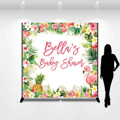 Lofaris Hawaii Summer Floral Custom Baby Shower Backdrop