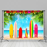 Lofaris Hawaiian Beach Surfboard Summer Photography Backdrop