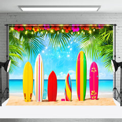 Lofaris Hawaiian Beach Surfboard Summer Photography Backdrop