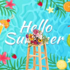 Lofaris Hawaiian Summer Drinks Pool Holiday Party Backdrop