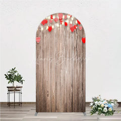 Lofaris Heart Wood Arch Backdrop Rustic Valentine’s Day Wedding Engagement Party Decor