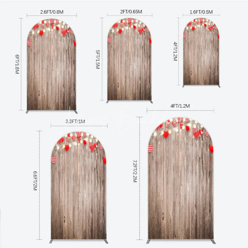 Lofaris Heart Wood Arch Backdrop Rustic Valentine’s Day Wedding Engagement Party Decor