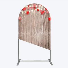 Lofaris Heart Wood Arch Backdrop Rustic Valentine’s Day Wedding Engagement Party Decor
