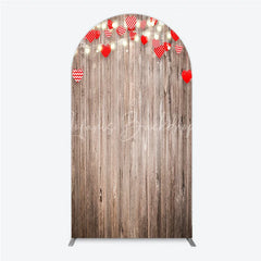 Lofaris Heart Wood Arch Backdrop Rustic Valentine’s Day Wedding Engagement Party Decor