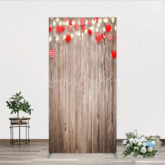 Lofaris Heart Wood Rectangle Backdrop Rustic Valentine’s Day Wedding Engagement Party Decor