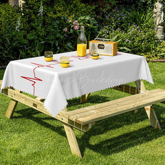 Lofaris Heartbeat Rhythm Ecg Inspired Rectangle Tablecloth
