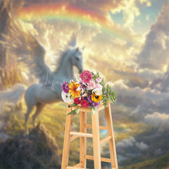 Lofaris Heavenly Pegasus Rainbow Sweet Wonderland Backdrop