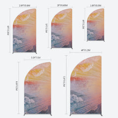 Lofaris Heavenly Sunrise Holy Halo Birthday Half Moon Arch Backdrop