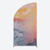 Lofaris Heavenly Sunrise Holy Halo Birthday Half Moon Arch Backdrop