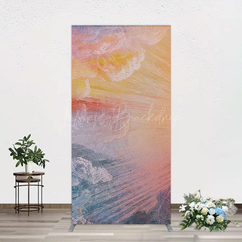 Lofaris Heavenly Sunrise Holy Halo Birthday Rectangle Backdrop