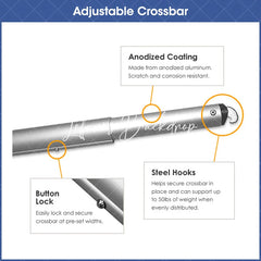 Lofaris Heavy Duty 60x10ft Pipe and Drape Stand Adjustable Wedding Backdrop Support Kit