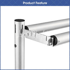 Lofaris Heavy Duty Double Crossbar 50x10ft Adjustable Pipe And Drape Stand