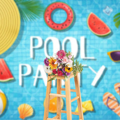 Lofaris Hello Summer Hawaiian Pool Holiday Party Backdrop