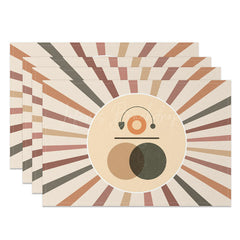 Lofaris Here Comes Sun Music World Cute Set of 4 Placemats