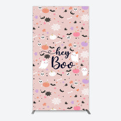 Lofaris Hey Boo Halloween Pink Baby Shower Arch Backdrop