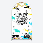 Lofaris Hip Hop Sunglasses Note Gold Necklace Arch Backdrop