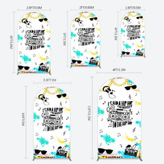 Lofaris Hip Hop Sunglasses Note Gold Necklace Arch Backdrop