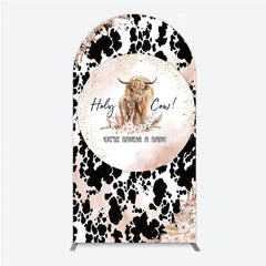 Lofaris Holy Cow We’re Having a Baby Arch Backdrop Boho Highland Theme Pampas Grass Shower Party Decor