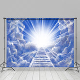 Lofaris Holy Light Blue Cloud Heaven Ladder Easter Backdrop