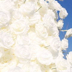 Lofaris Holy Pure White Rose Arch Flower Wall Wedding Decor