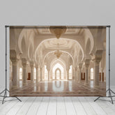 Lofaris Holy White Elegant Mosque Architecture Photo Backdrop