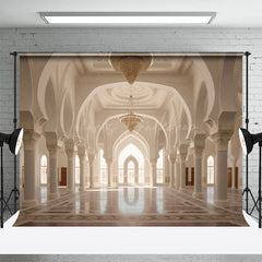 Lofaris Holy White Elegant Mosque Architecture Photo Backdrop