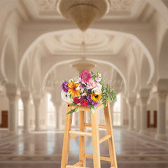 Lofaris Holy White Elegant Mosque Architecture Photo Backdrop